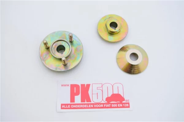 set poelie gelijkstroomdynamo voor- + achterzijde Fiat 500 - Fiat126 (1e serie)