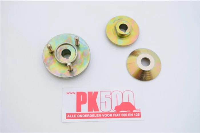 set poelie gelijkstroomdynamo voor- + achterzijde Fiat 500 - Fiat126 (1e serie)