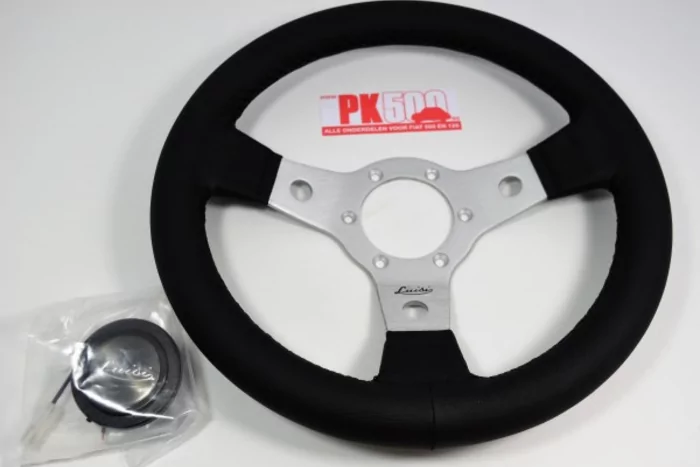 Sportstuur, Libeccio F, zwart leer/zilv.spaken