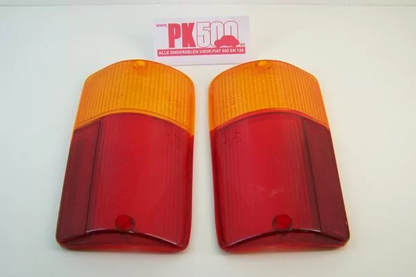 Set achterlichtglazen oranje Fiat126Bis