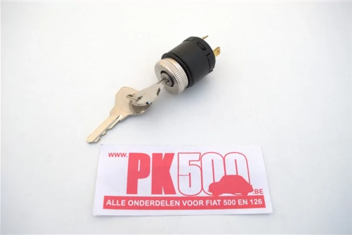 Contactslot met chroom ring Fiat500 (2standen)