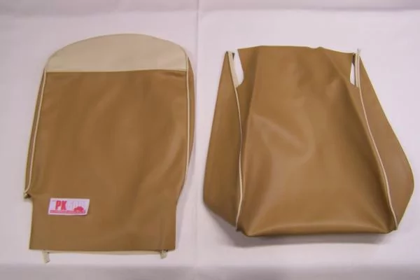 Complete bekledingsset beige met witte top Fiat500F