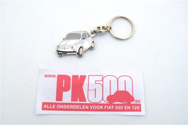 Porte-clé Fiat 500 blanc
