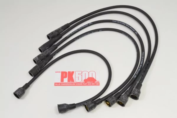 Bougiekabelset zwart sil. Fiat600D/750