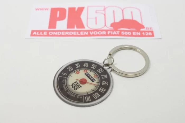 Sleutelhanger Fiat 500 snelheidsmeter