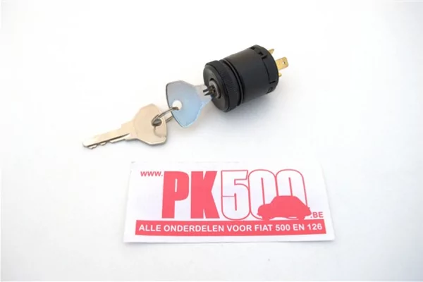 Contacteur à clé avec anneau noir Fiat500 (2pos)